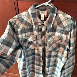 LL Bean plaid flannel